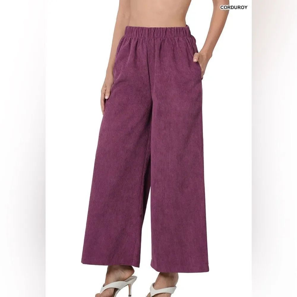 Zenana Eggplant Wide Leg Corduroy Pants
STYLE:QP-1162D4